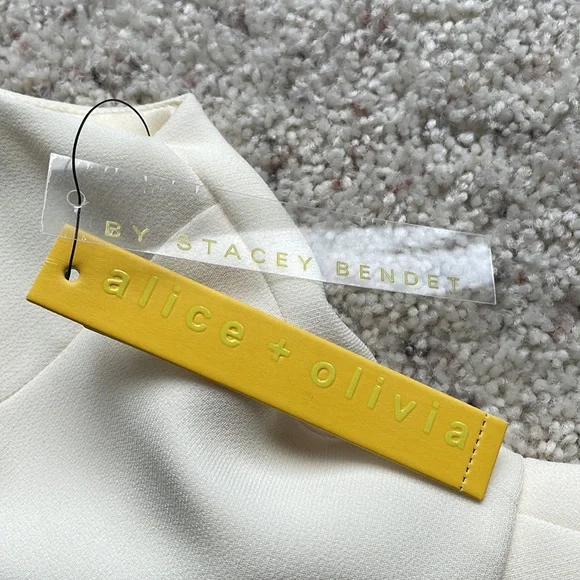 🆕ALICE & OLIVIA Ivory Peplum Dress sz 2